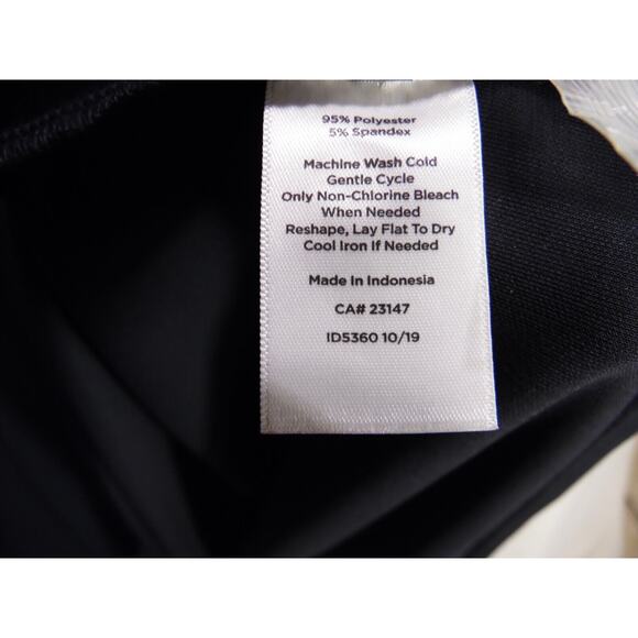 Talbots Dress Womens 16W Navy Blue Jersey Knit Fit and Flare‎ Flutter Sleeve NWT - Picture 12 of 14